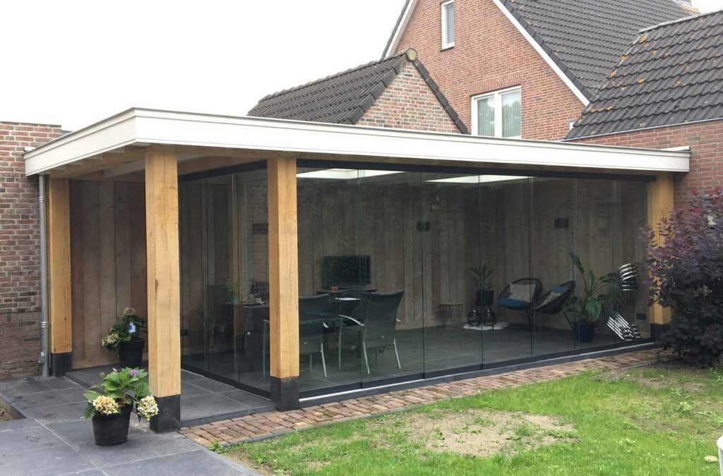 Veranda eiken met wit balken plafond 16 Venhorst