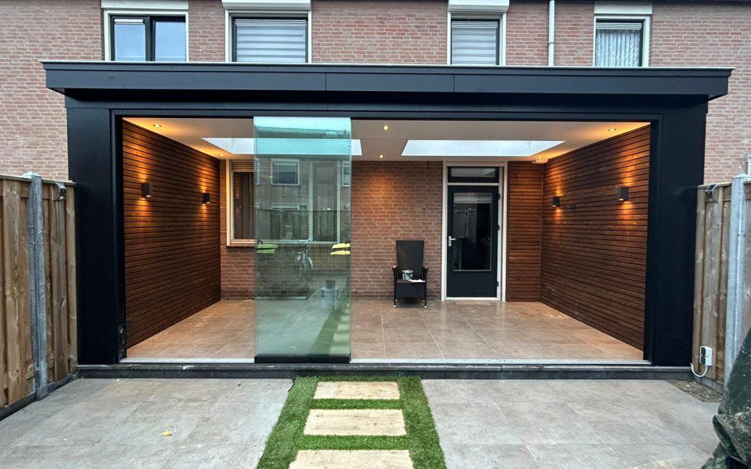 Veranda modern met glazen deuren 36 Venray