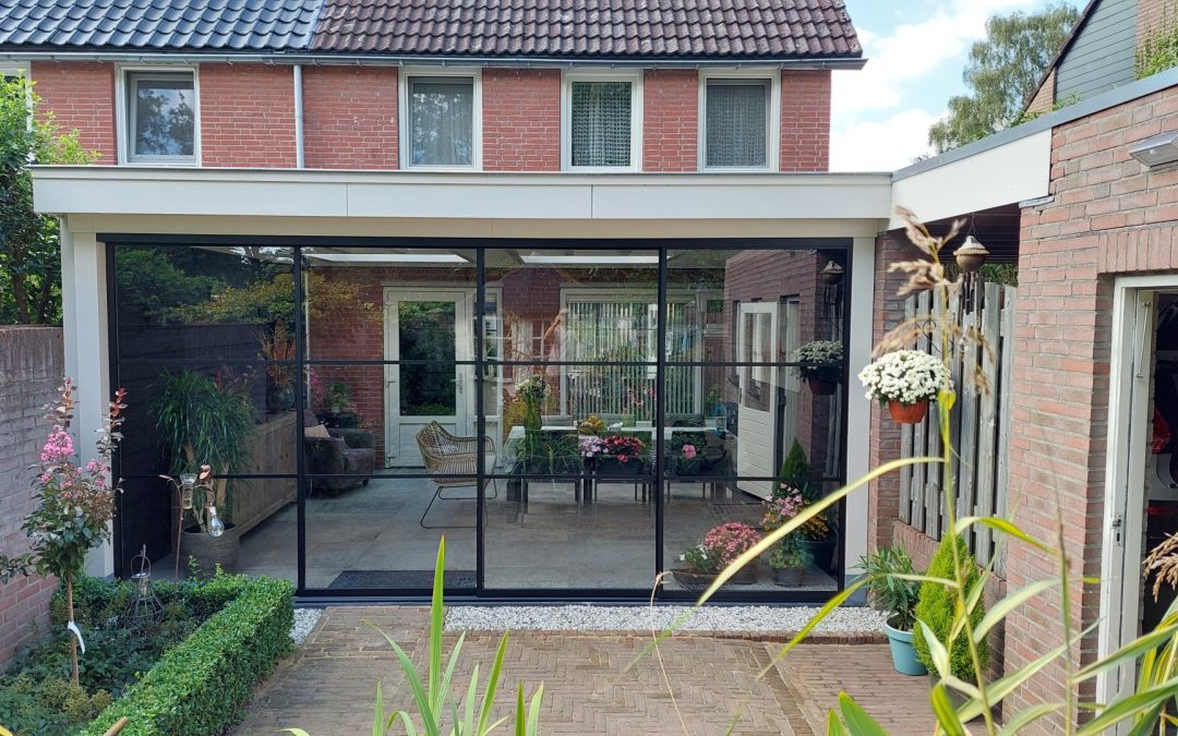 Veranda klassiek met Steellook schuifwanden 14A Boekel