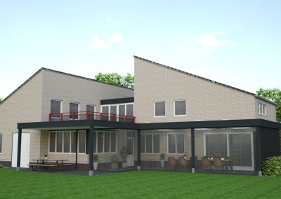 Veranda met strak plafond, 3D + eindresultaat 49 Gemert